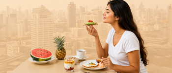 Seasonal Ayurvedic monsoon foods with herbs and warming spices