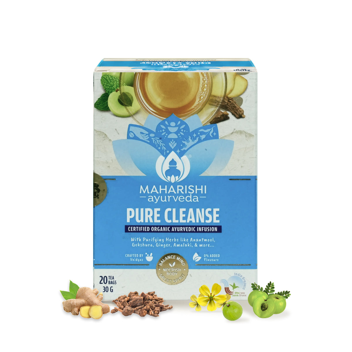Pure Cleanse: Ayurvedic Detox Tea | Natural Purifying Herbal Blend
