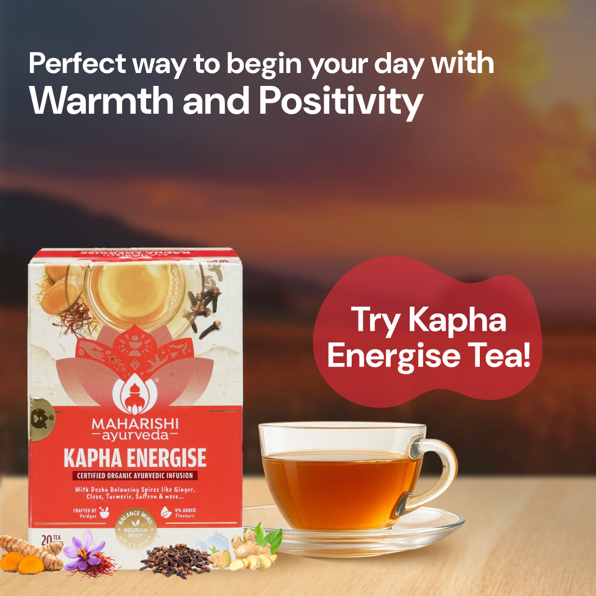 Kapha Energise Tea | Maharishi Ayurveda Kapha Balancing Blend