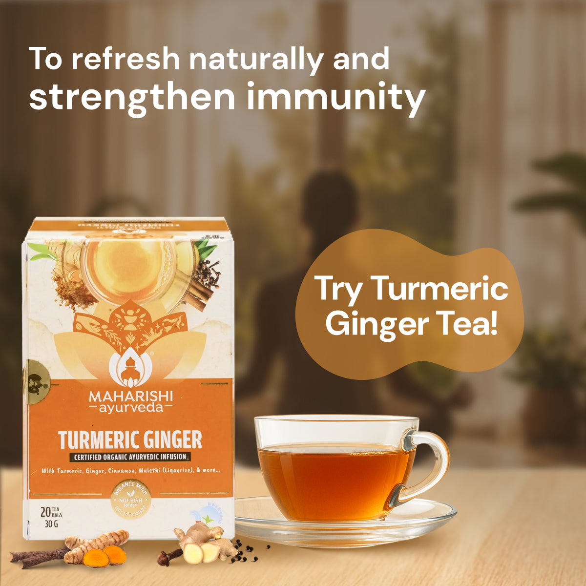 Turmeric Ginger Tea | Immunity & Digestion Boosting Ayurvedic Blend