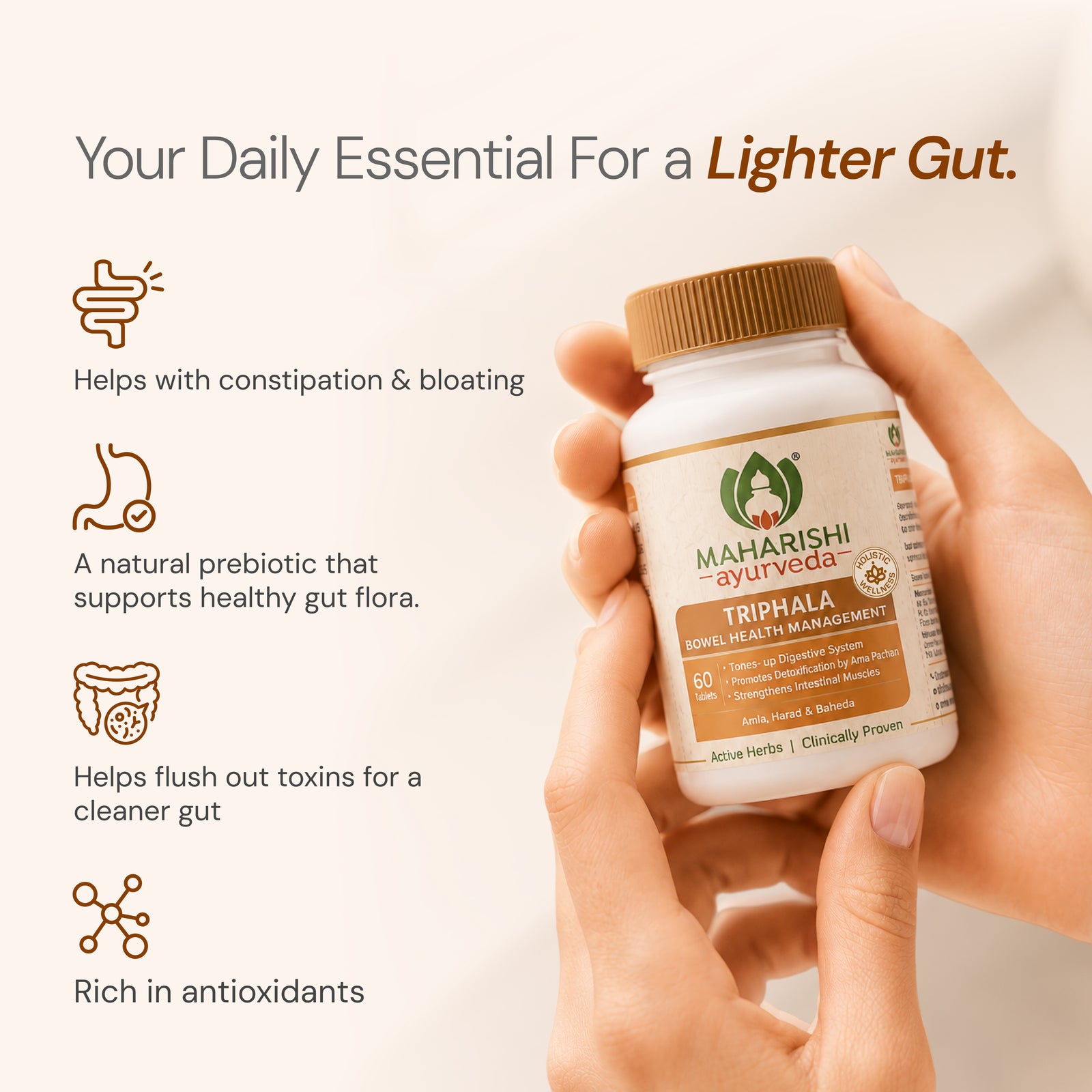 Maharishi Ayurveda Triphala Tablets – Digestive Detox & Gut Health Support