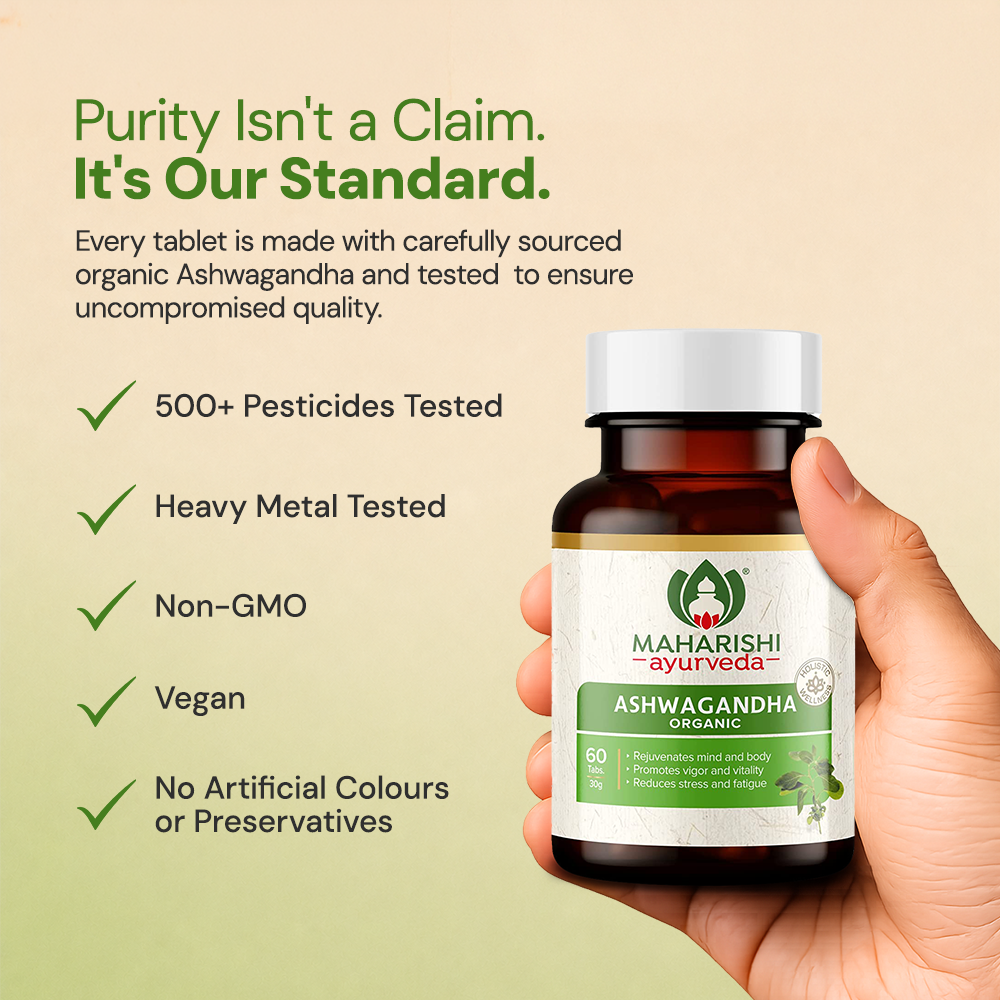 Organic Ashwagandha Tablets For boosting strength and relieving stress