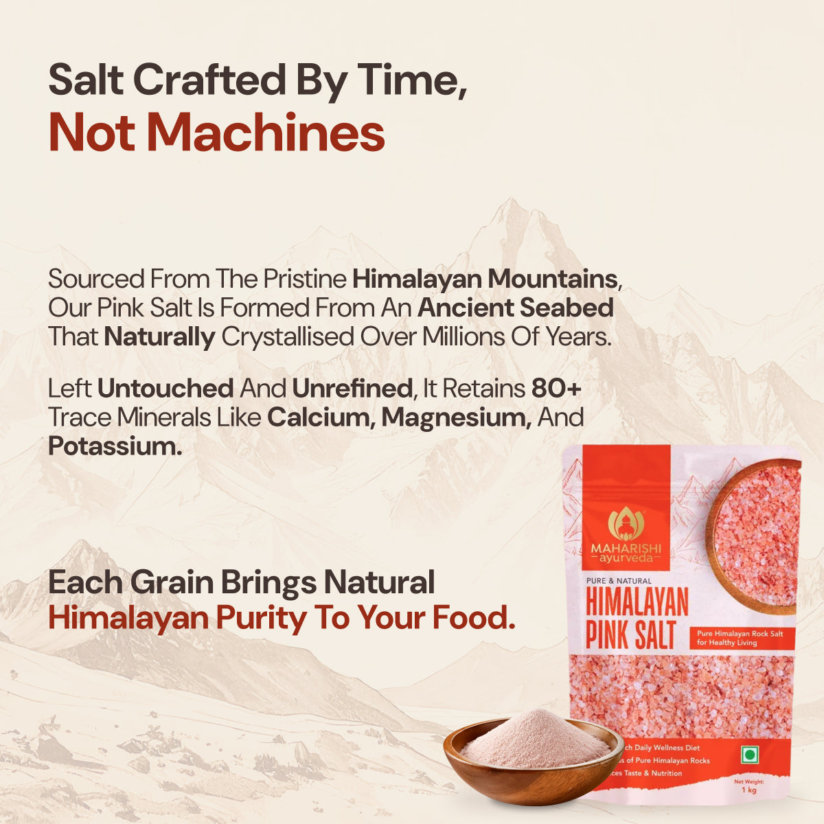 Maharishi Pure Himalayan Salt | Supports Digestion Naturally
