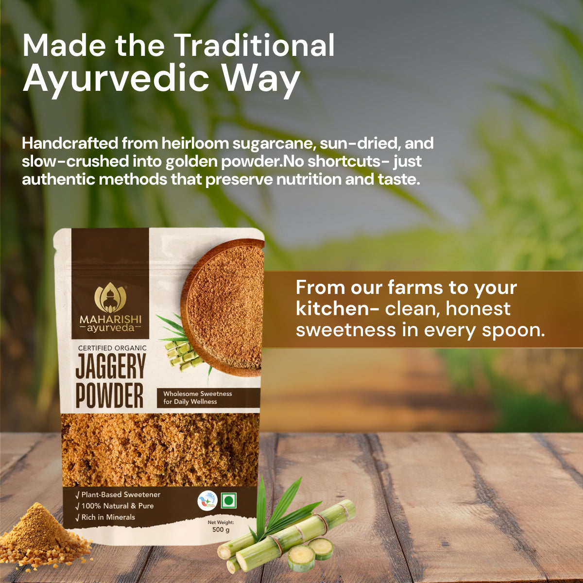 Organic Jaggery Powder | Helps aids in digestion and gut health