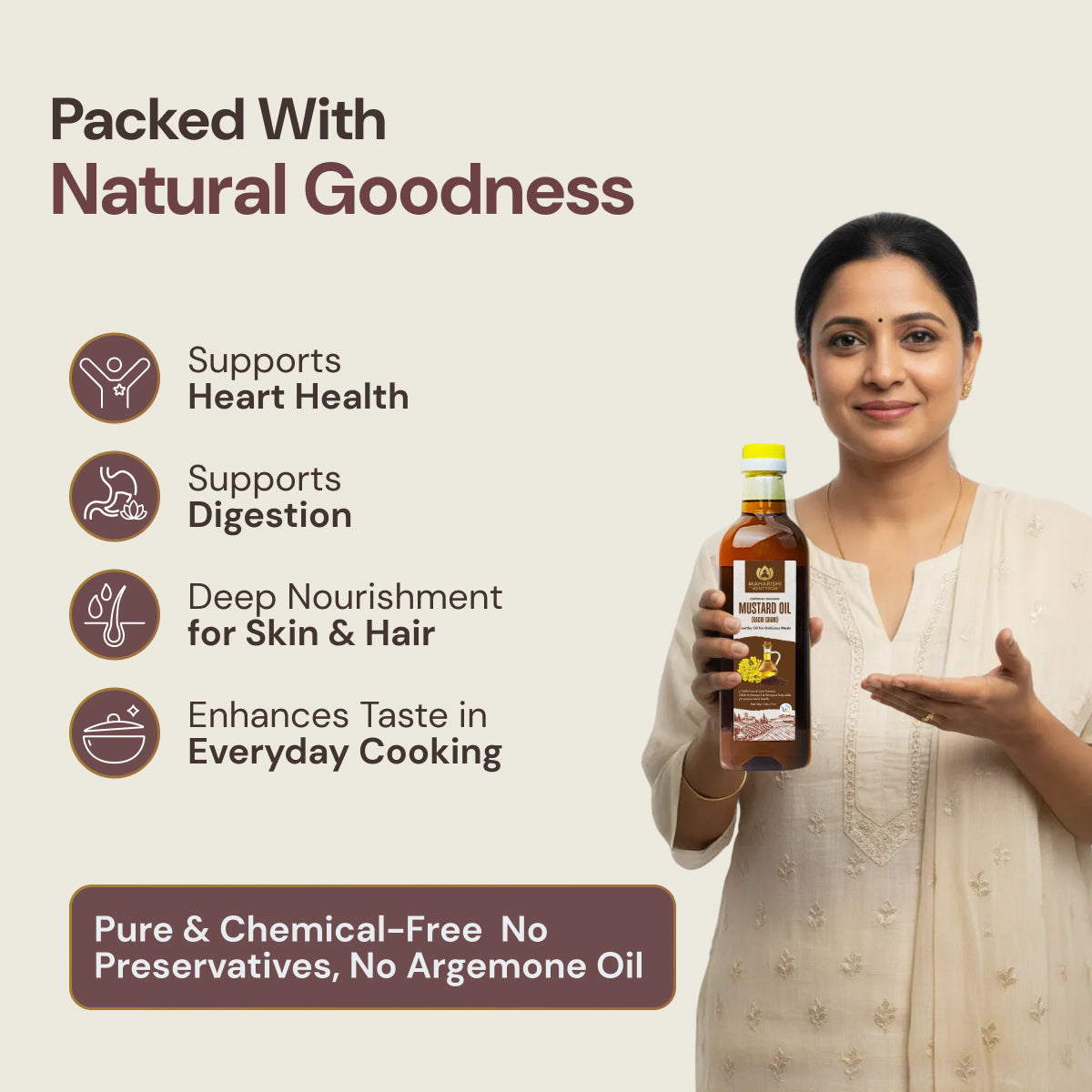 Pure Cold Pressed Mustard Oil | Heart & Skin Health