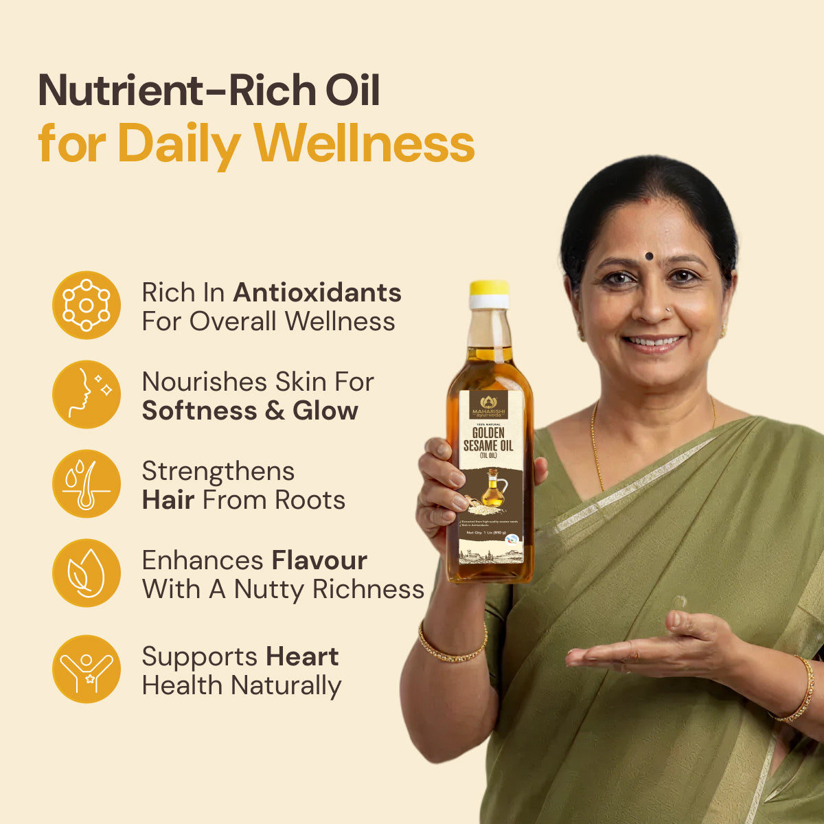 Pure Cold Pressed Sesame Oil Benefits | Skin & Wellness