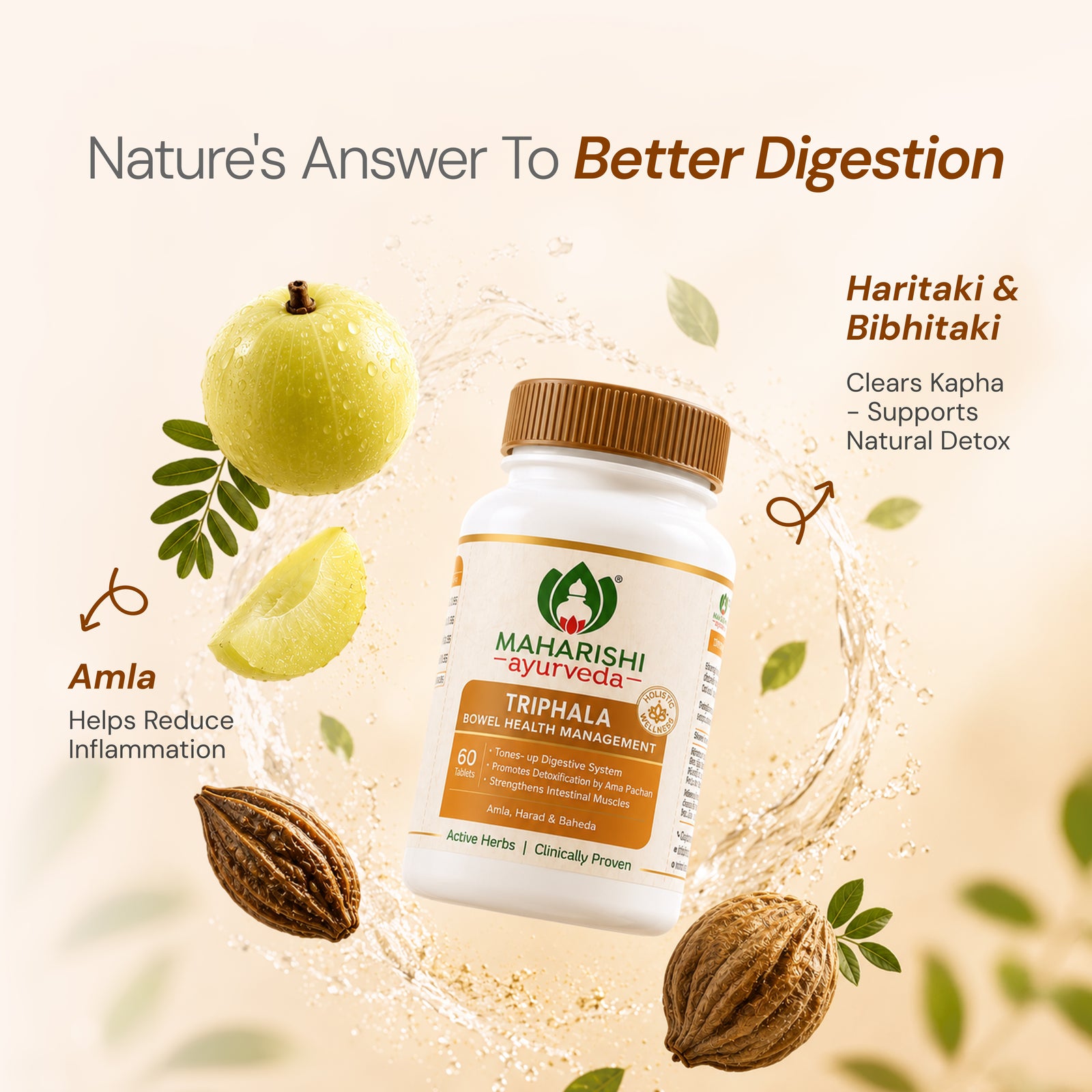 Maharishi Ayurveda Triphala Tablets – Digestive Detox & Gut Health Support