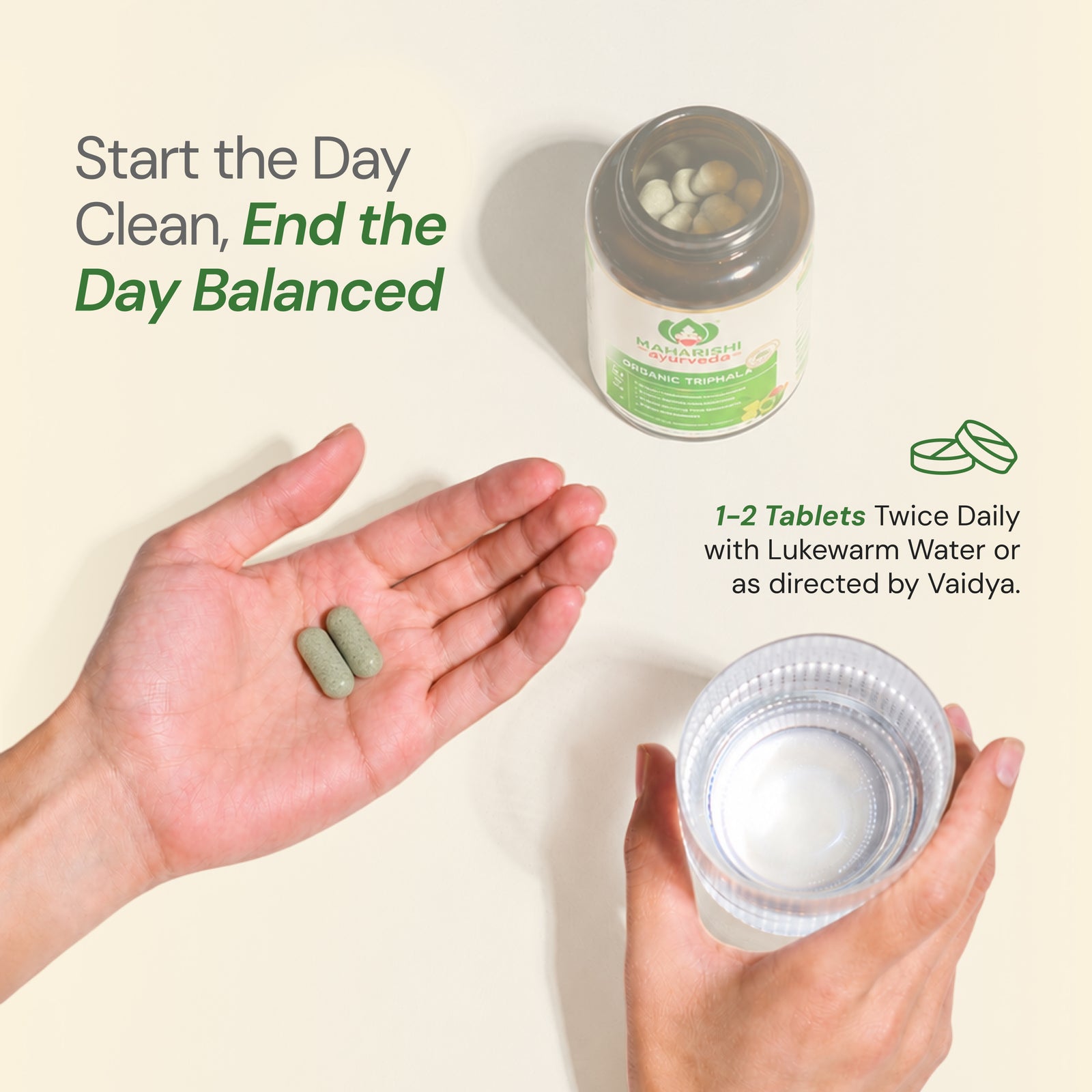 Organic Triphala Tablets | Gentle Gut Cleanse