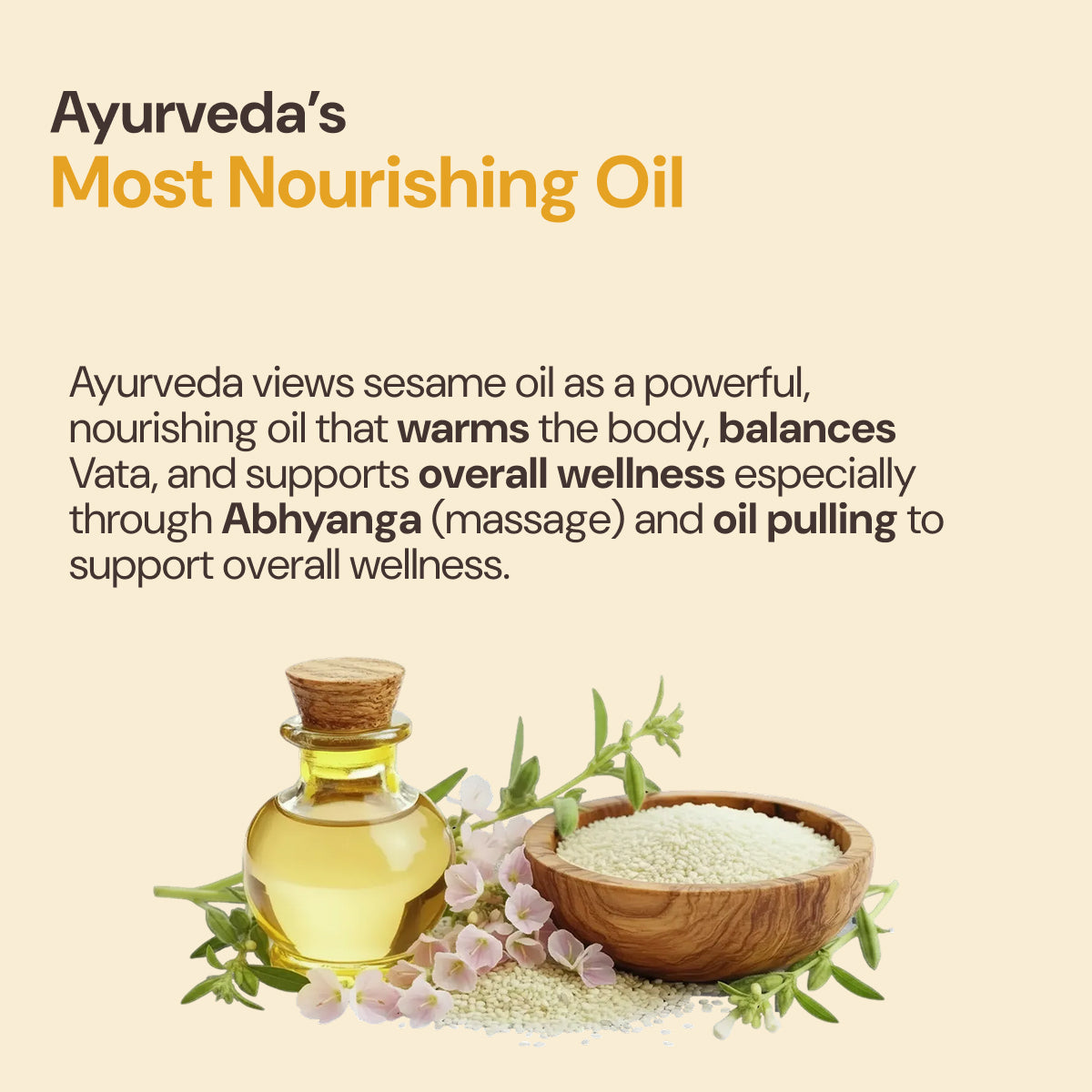 Pure Cold Pressed Sesame Oil Benefits | Skin & Wellness