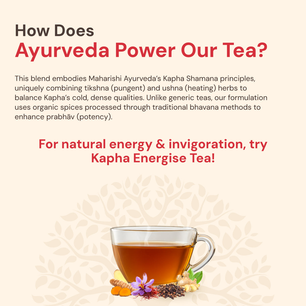 Kapha Energise Tea | Maharishi Ayurveda Kapha Balancing Blend