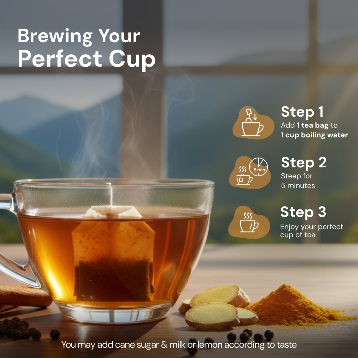 Turmeric Ginger Tea | Immunity & Digestion Boosting Ayurvedic Blend