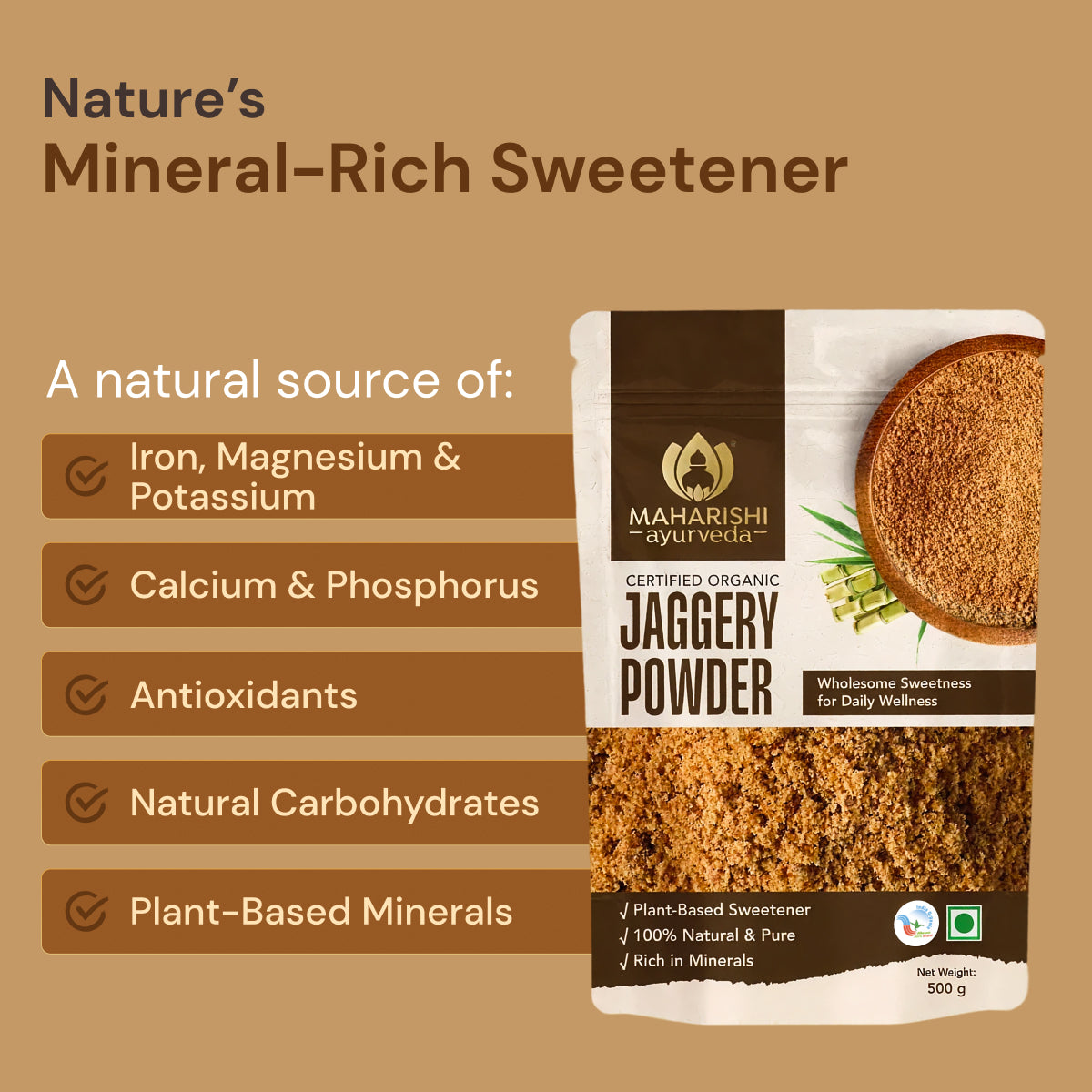Organic Jaggery Powder | Helps aids in digestion and gut health