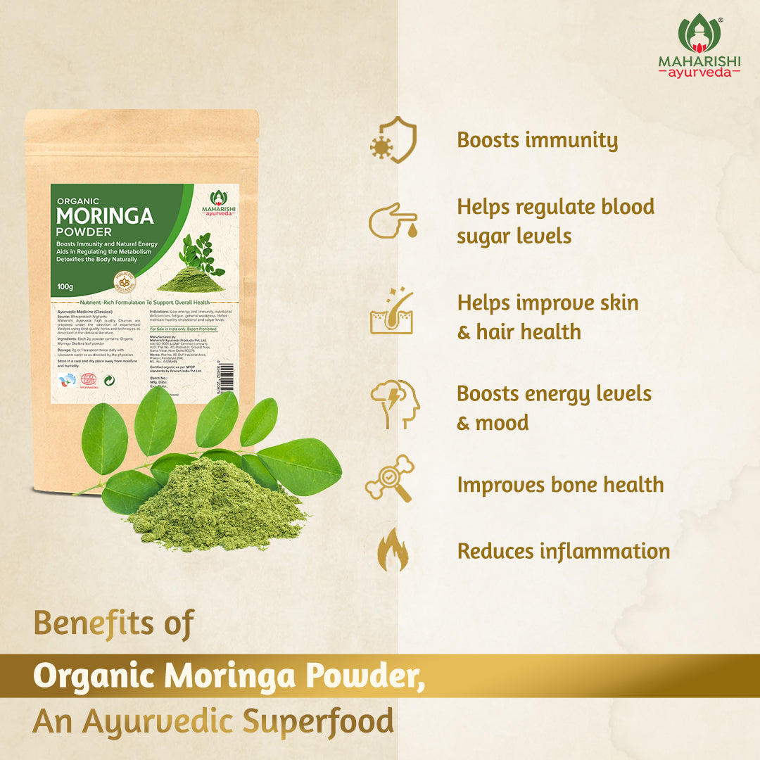 Organic Moringa Powder | Boost Energy, Skin & Immunity Naturally