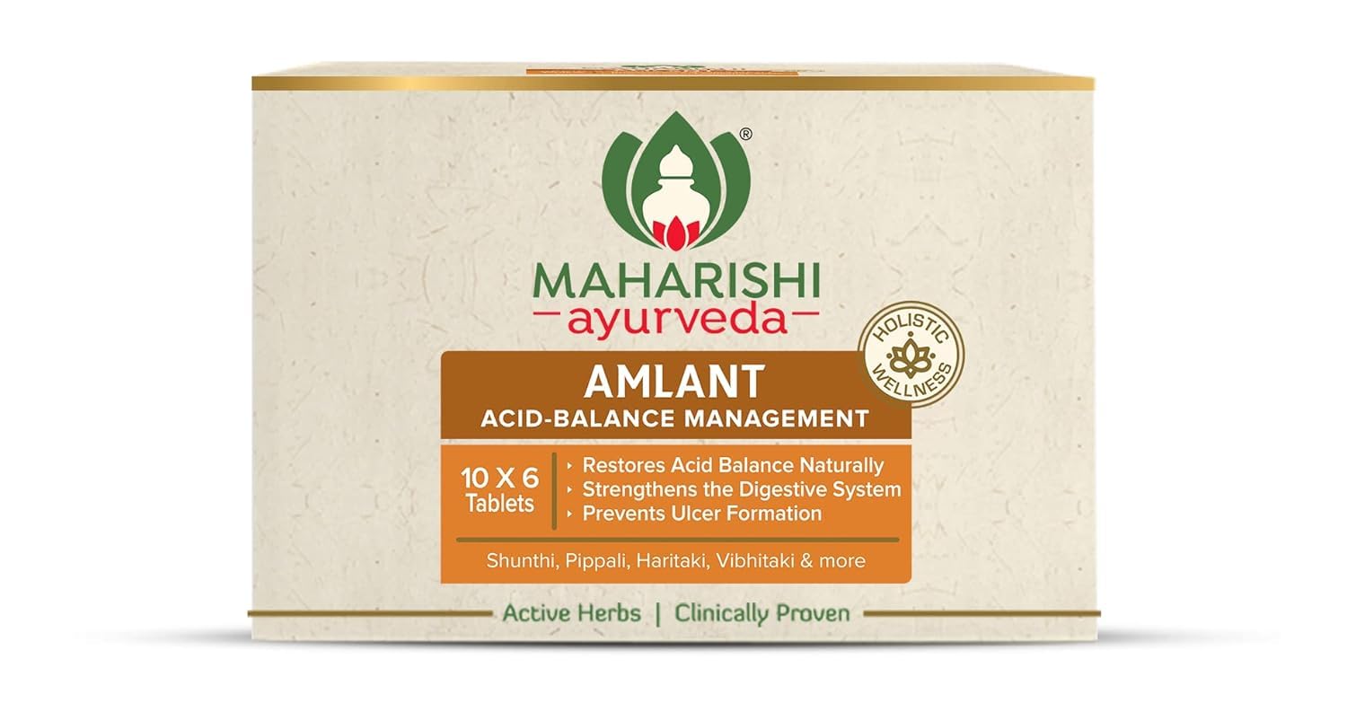 Maharishi Ayurveda Amlant Tablet-Ayurvedic Support for Gut Health & Acidity