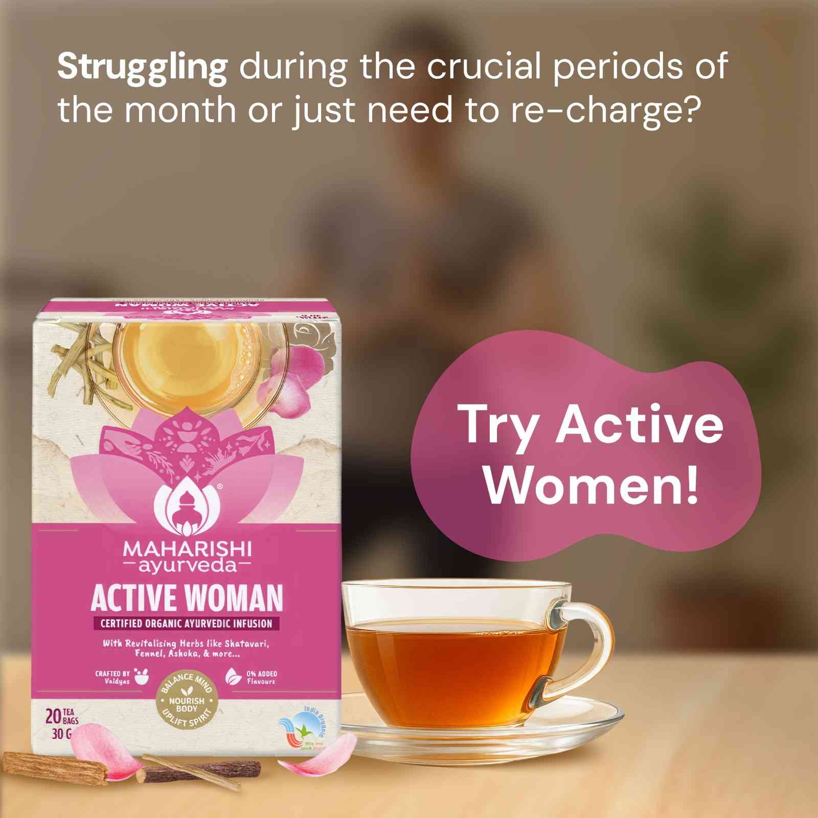 Active Woman Tea: Well Women Holistic Support Blend