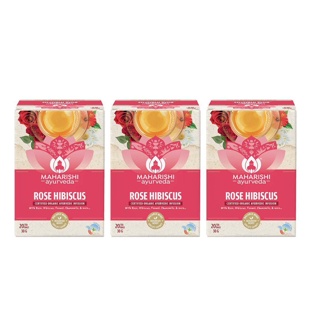 Rose Hibiscus Tea | Uplifting & Calming Ayurvedic Blend