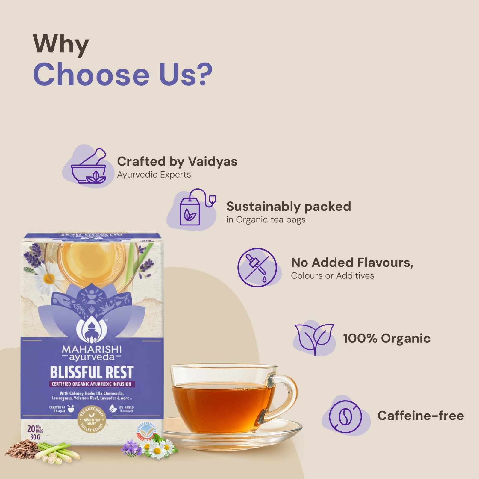 Blissful Rest: Ayurvedic Sleep Tablets Alternative | Herbal Tea