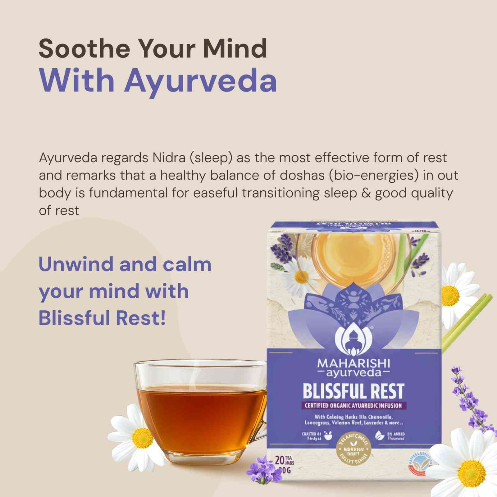 Blissful Rest: Ayurvedic Sleep Tablets Alternative | Herbal Tea