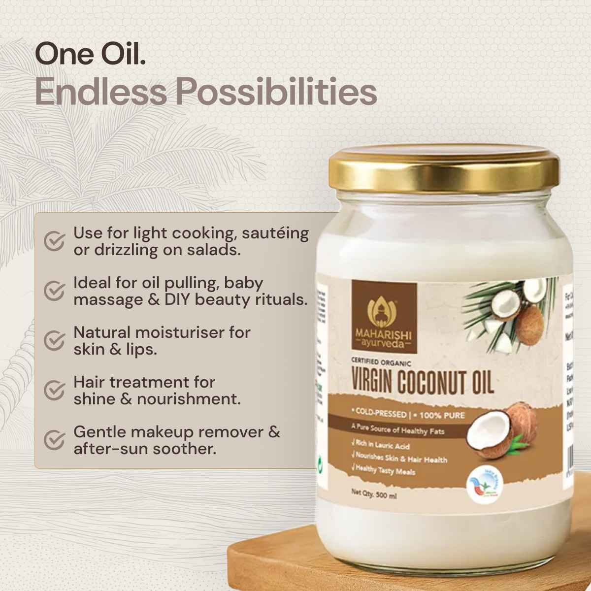 Virgin Coconut Oil Benefits for Skin and Hair | Cold Pressed Oil