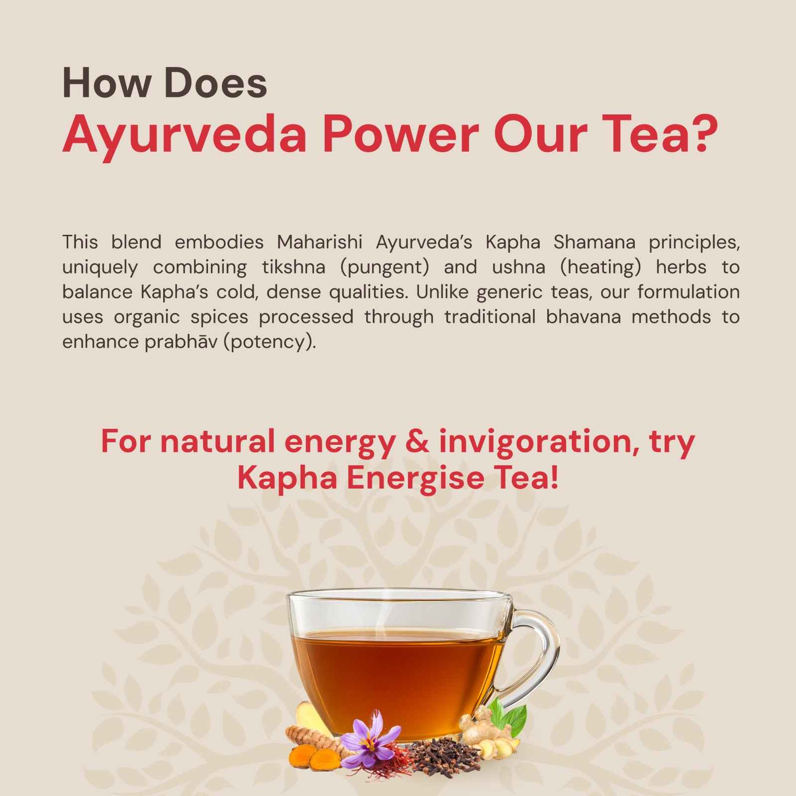 Kapha Energise Tea | Maharishi Ayurveda Kapha Balancing Blend