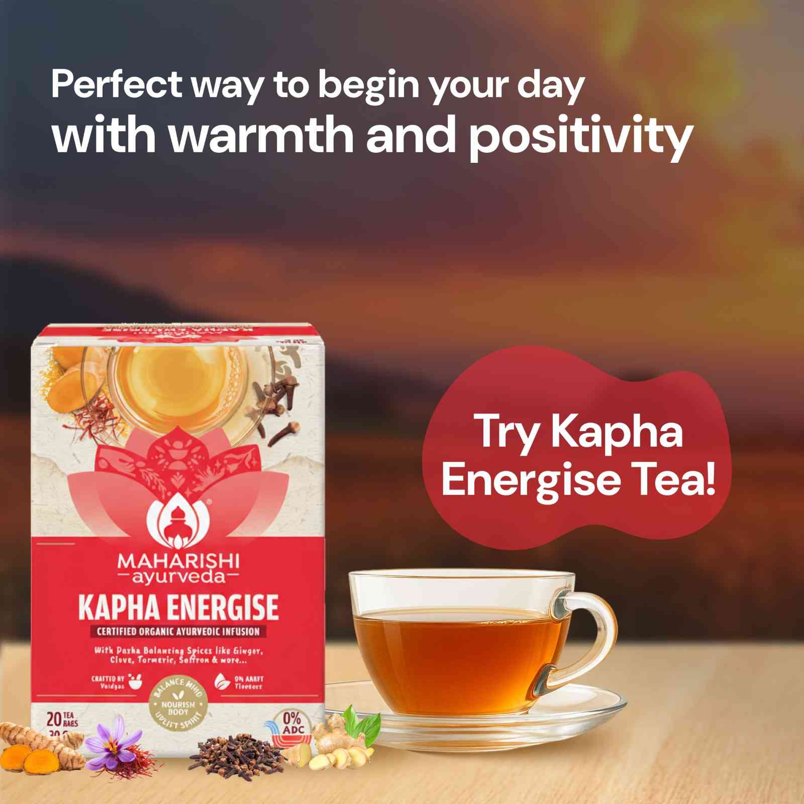 Kapha Energise Tea | Maharishi Ayurveda Kapha Balancing Blend