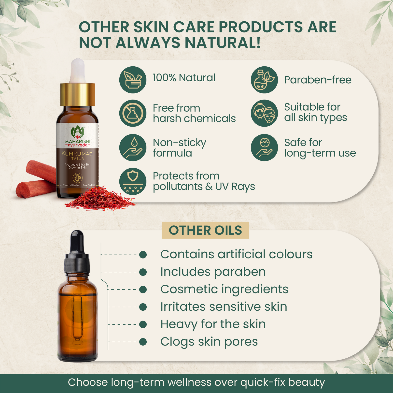 Kumkumadi Oil - Ayurvedic facial Oil  for Radiant, Glowing Skin