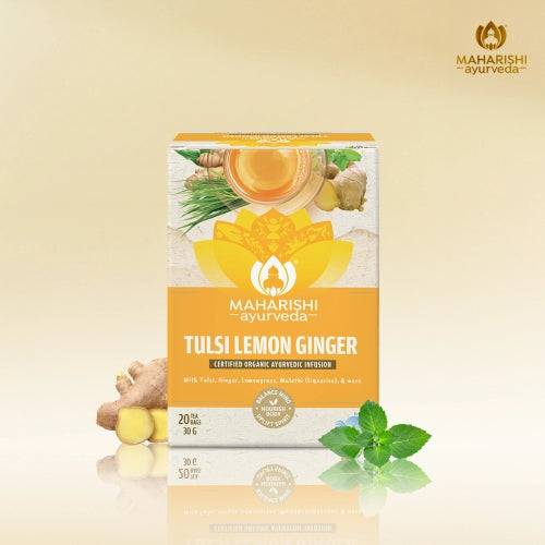Tulsi Lemon Ginger Tea | Supports Immunity & Digestion
