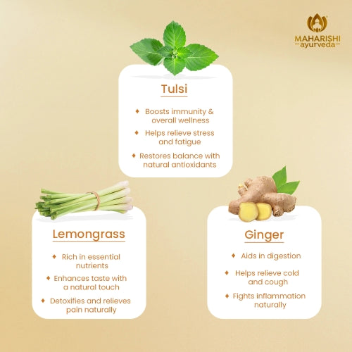 Tulsi Lemon Ginger Tea | Supports Immunity & Digestion