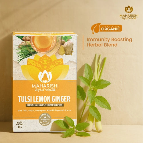 Tulsi Lemon Ginger Tea | Supports Immunity & Digestion