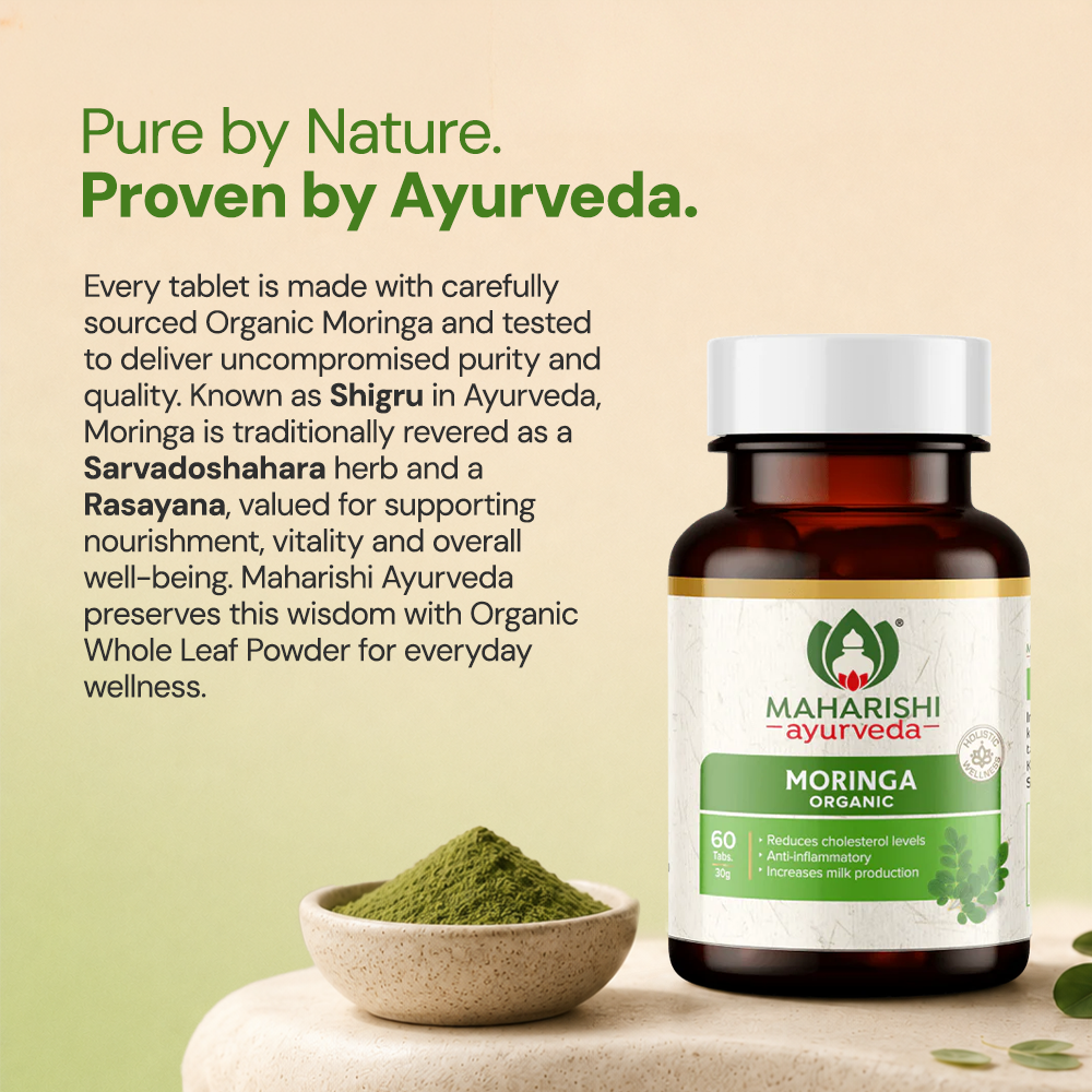Maharishi Ayurveda Organic Moringa Tablets – Immunity & Energy Support