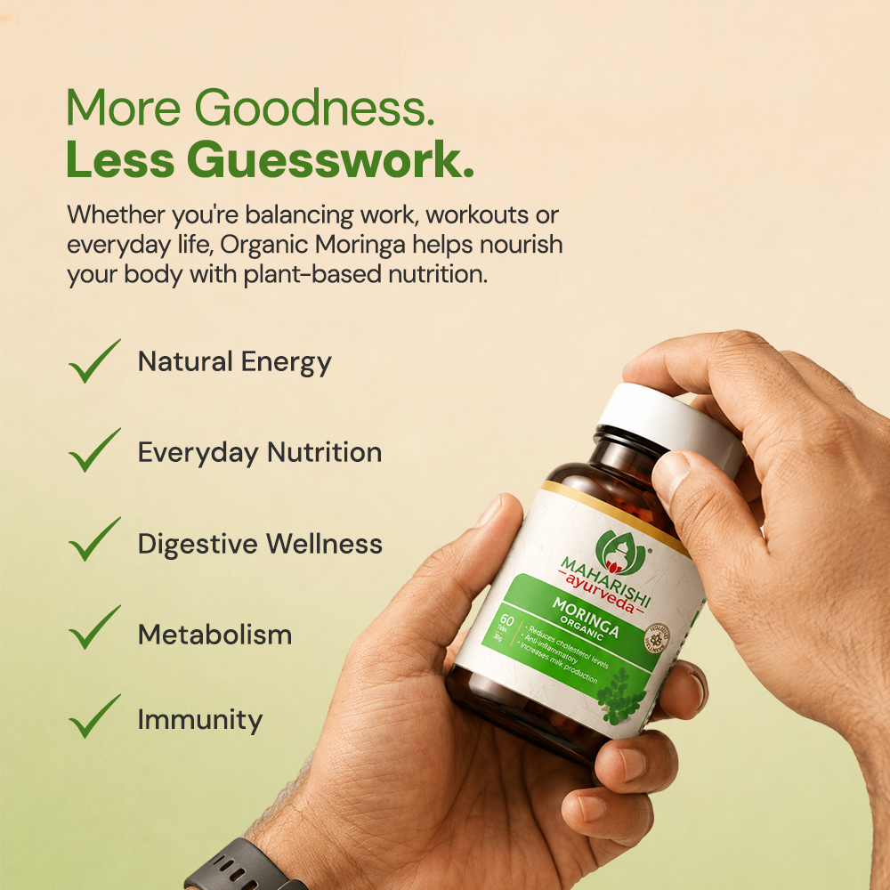 Maharishi Ayurveda Organic Moringa Tablets – Immunity & Energy Support