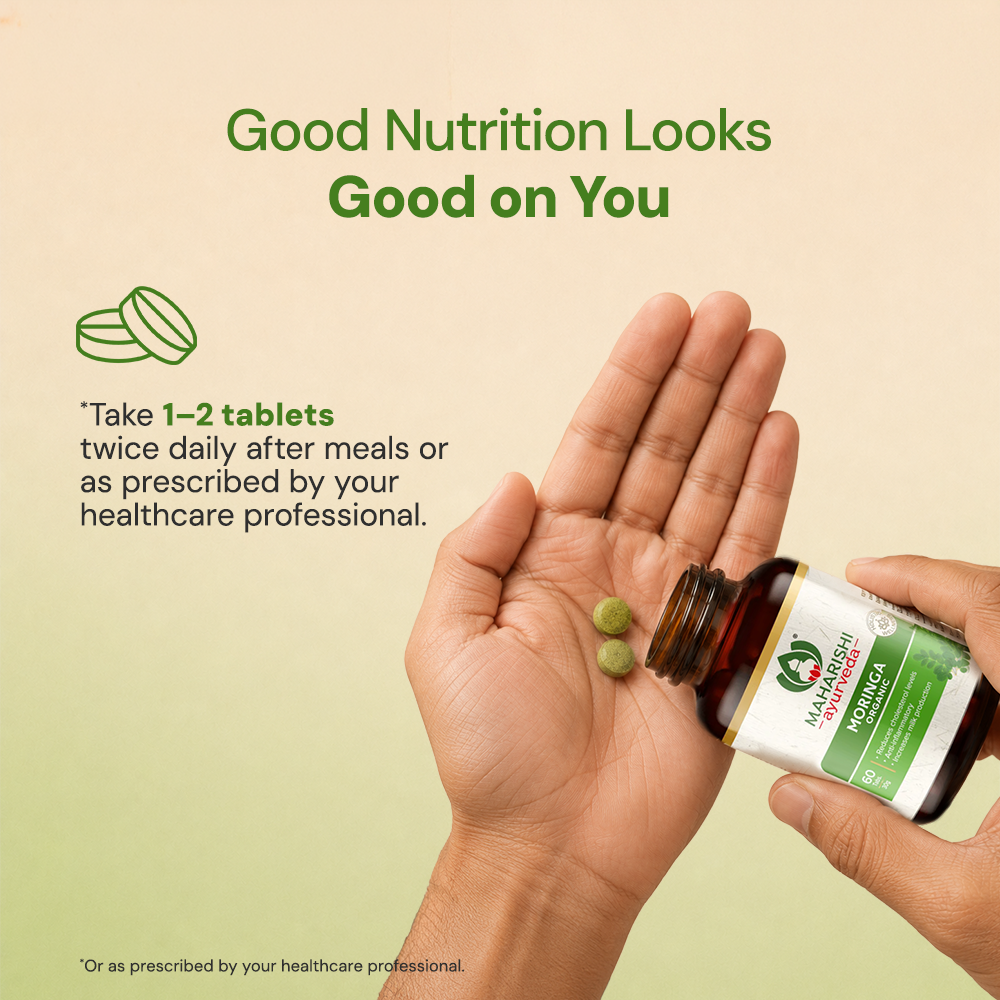Maharishi Ayurveda Organic Moringa Tablets – Immunity & Energy Support