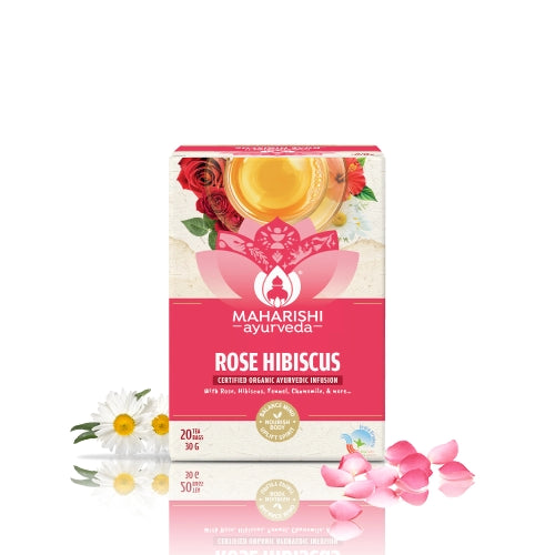 Rose Hibiscus Tea | Uplifting & Calming Ayurvedic Blend