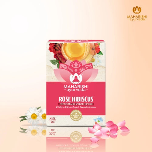 Rose Hibiscus Tea | Uplifting & Calming Ayurvedic Blend