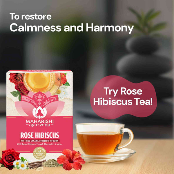 Rose Hibiscus Tea | Uplifting & Calming Ayurvedic Blend