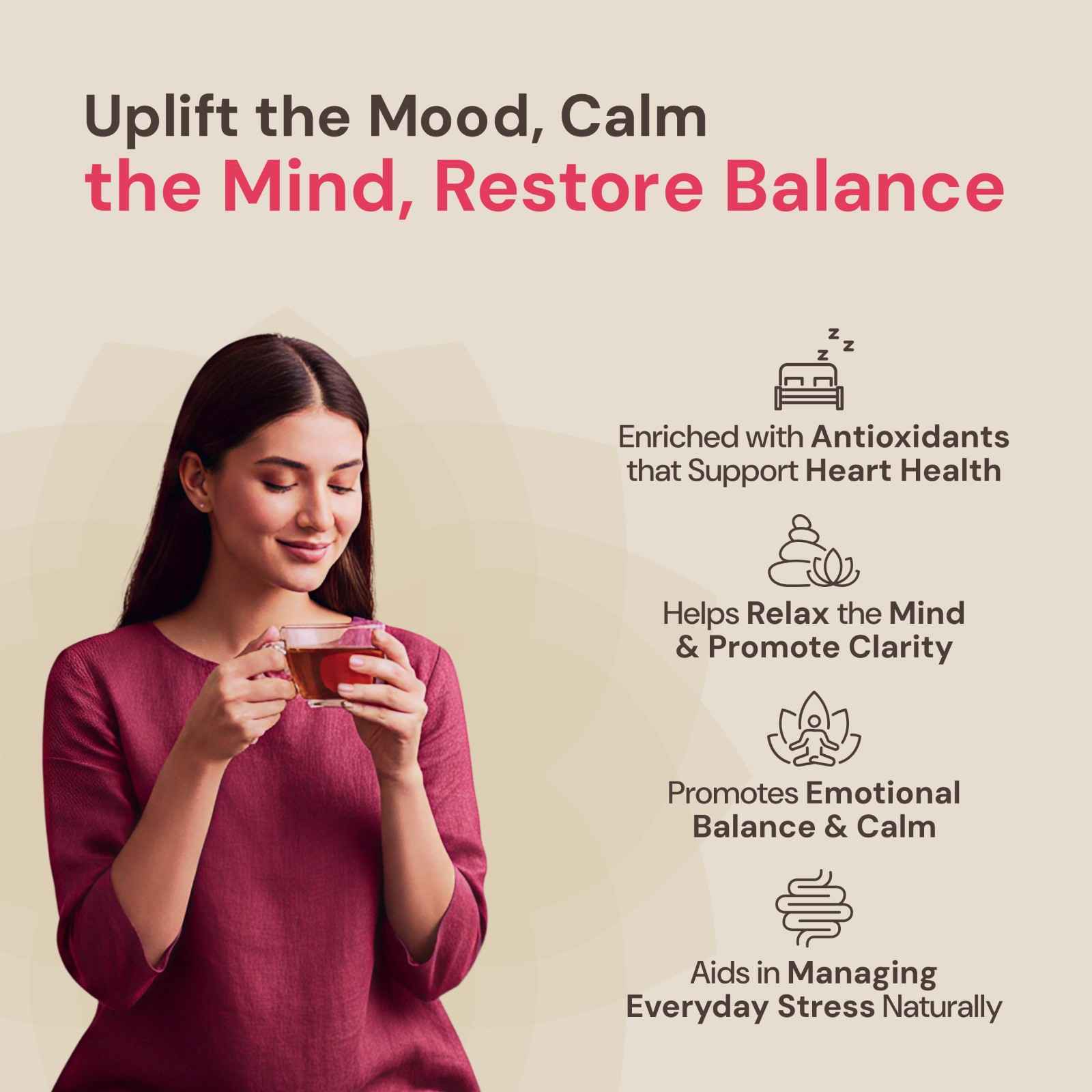 Rose Hibiscus Tea | Uplifting & Calming Ayurvedic Blend