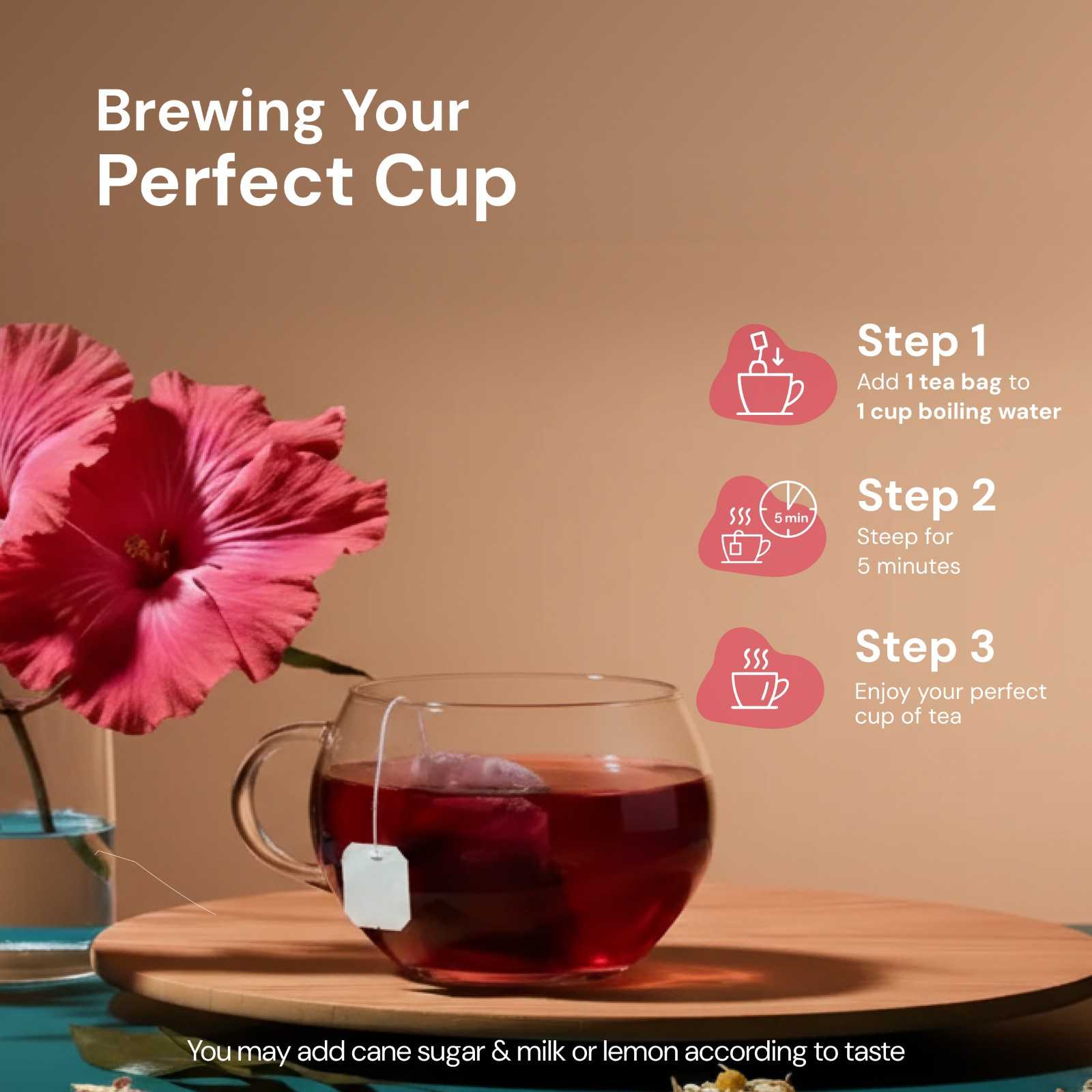 Rose Hibiscus Tea | Uplifting & Calming Ayurvedic Blend