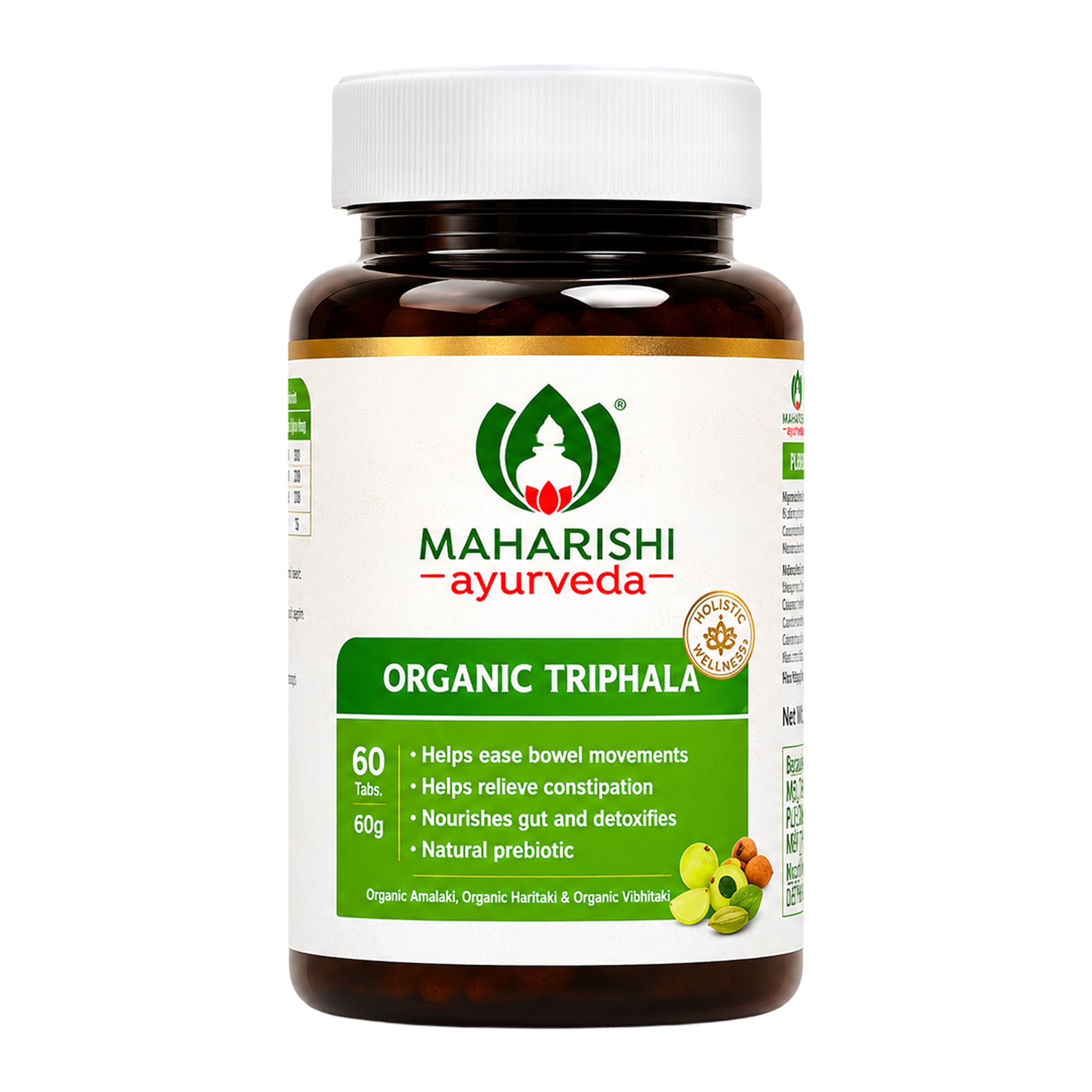 Organic Triphala Tablets | Gentle Gut Cleanse