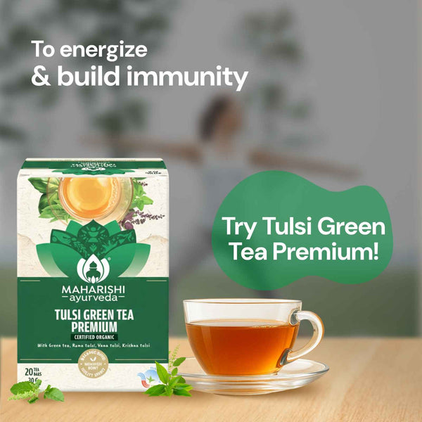 Tulsi Green Tea Premium | Organic Ayurvedic Blend