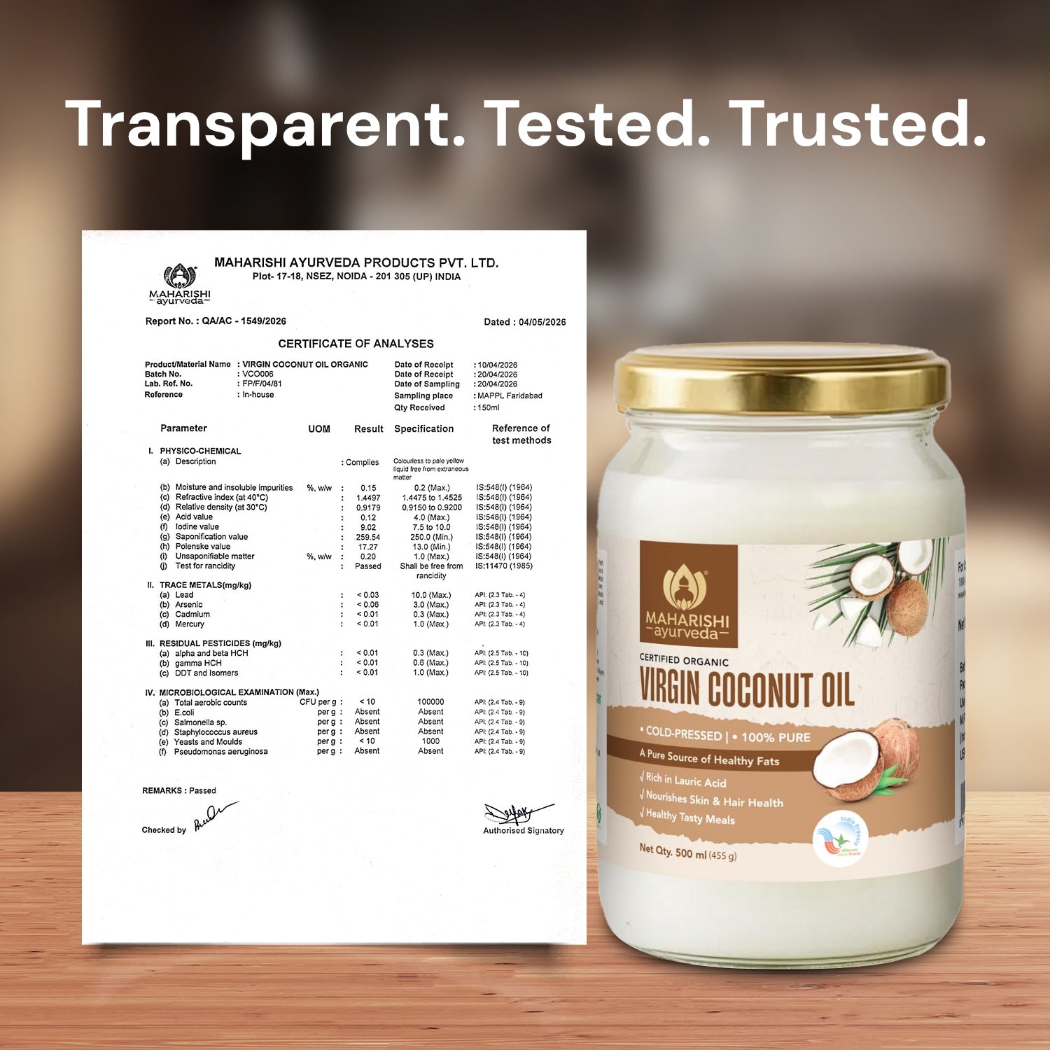 Maharishi  Virgin Coconut Oil | A1 Grade Certified Organic Oil