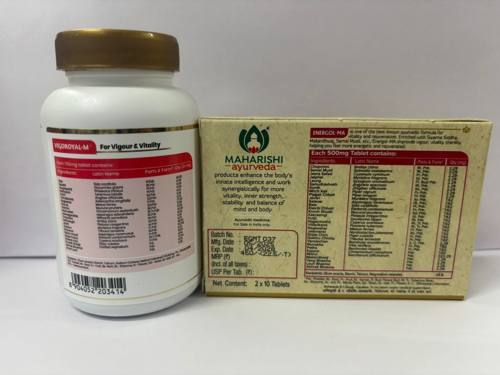 Vigoroyal-M & Energol-MA Combo | Ayurvedic Men’s Health Supplement