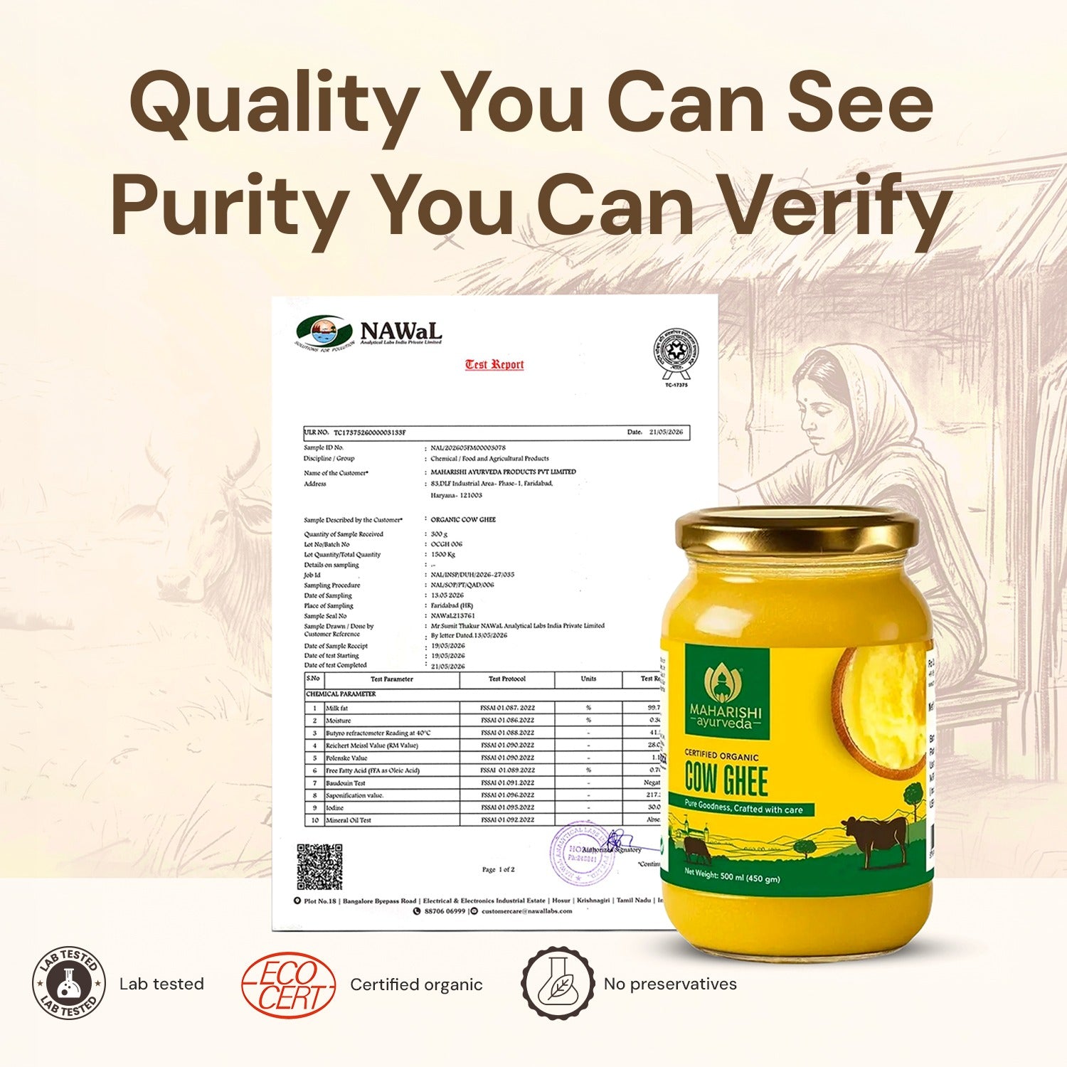 Pure Organic Cow Ghee | Improves Overall Wellness