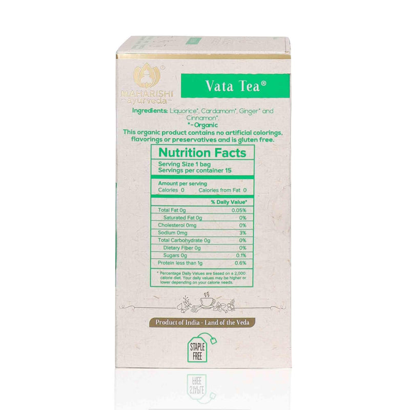 Organic Vata Tea - 15 tea bags3
