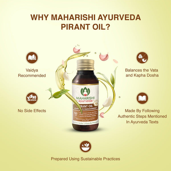 Pirant Oil - For Joint & Muscle Pain - Maharishi Ayurveda India