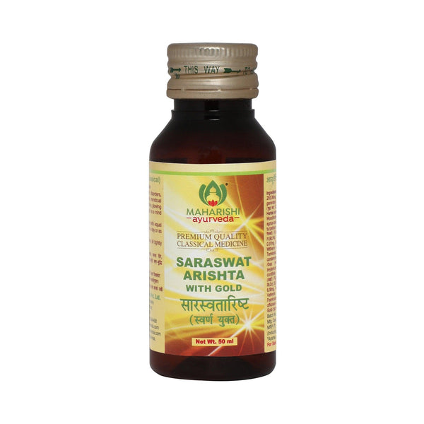 Saraswatarishta (With Gold)- Brain Tonic (50ml) - Maharishi Ayurveda India