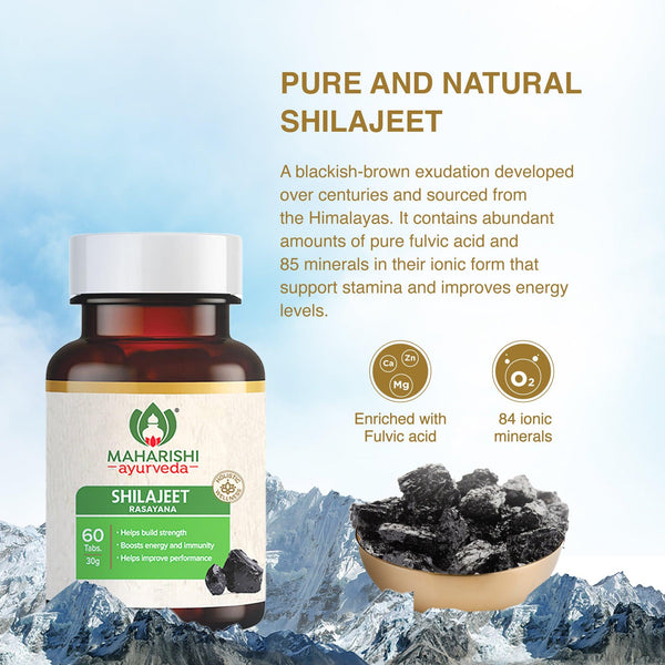 Shilajeet Rasayana - For Strength, Stamina and Endurance - Maharishi Ayurveda India