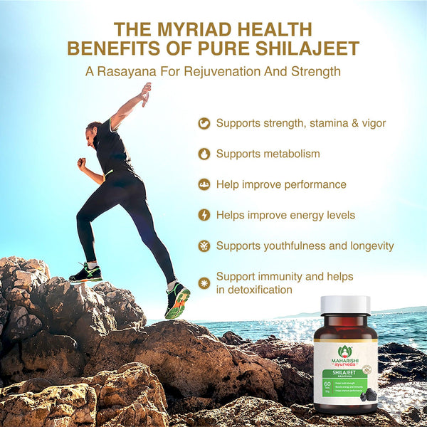 Shilajeet Rasayana - For Strength, Stamina and Endurance - Maharishi Ayurveda India