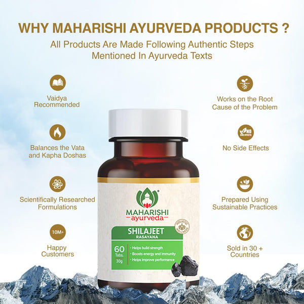 Shilajeet Rasayana - For Strength, Stamina and Endurance - Maharishi Ayurveda India