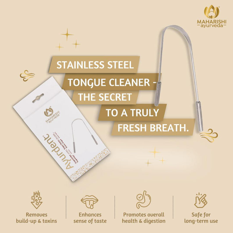 Stainless Steel Tongue Cleaner Premium Quality at Best Price - Maharishi Ayurveda India