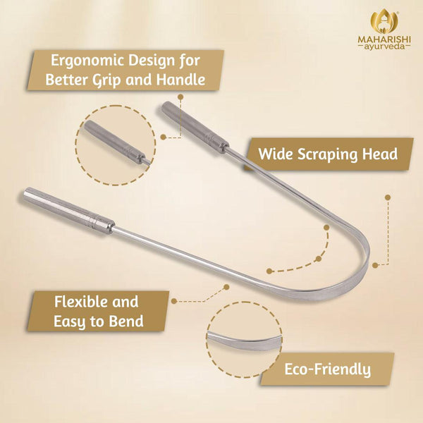 Stainless Steel Tongue Cleaner Premium Quality at Best Price - Maharishi Ayurveda India